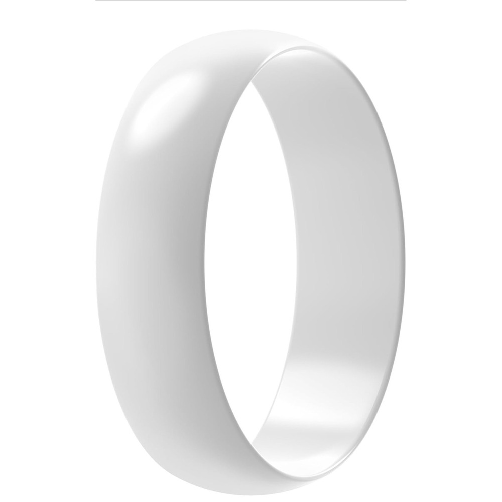 Enzo Limited Edition Thunder White Silicone‎ Ring Sure Fit Wedding Band Size 6